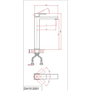 Смеситель для раковины DQ Bayern Liszt DA1512005 Черный матовый